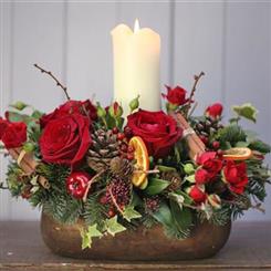 Christmas Long &amp; Low Table Centre - Red